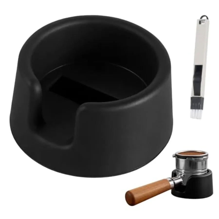 Portafilter Holder with Cleaning Brush and Non-Slip Silicone Tamping Station for Ninja Espresso Machine Luxe Cafe Pro ES601 ES7