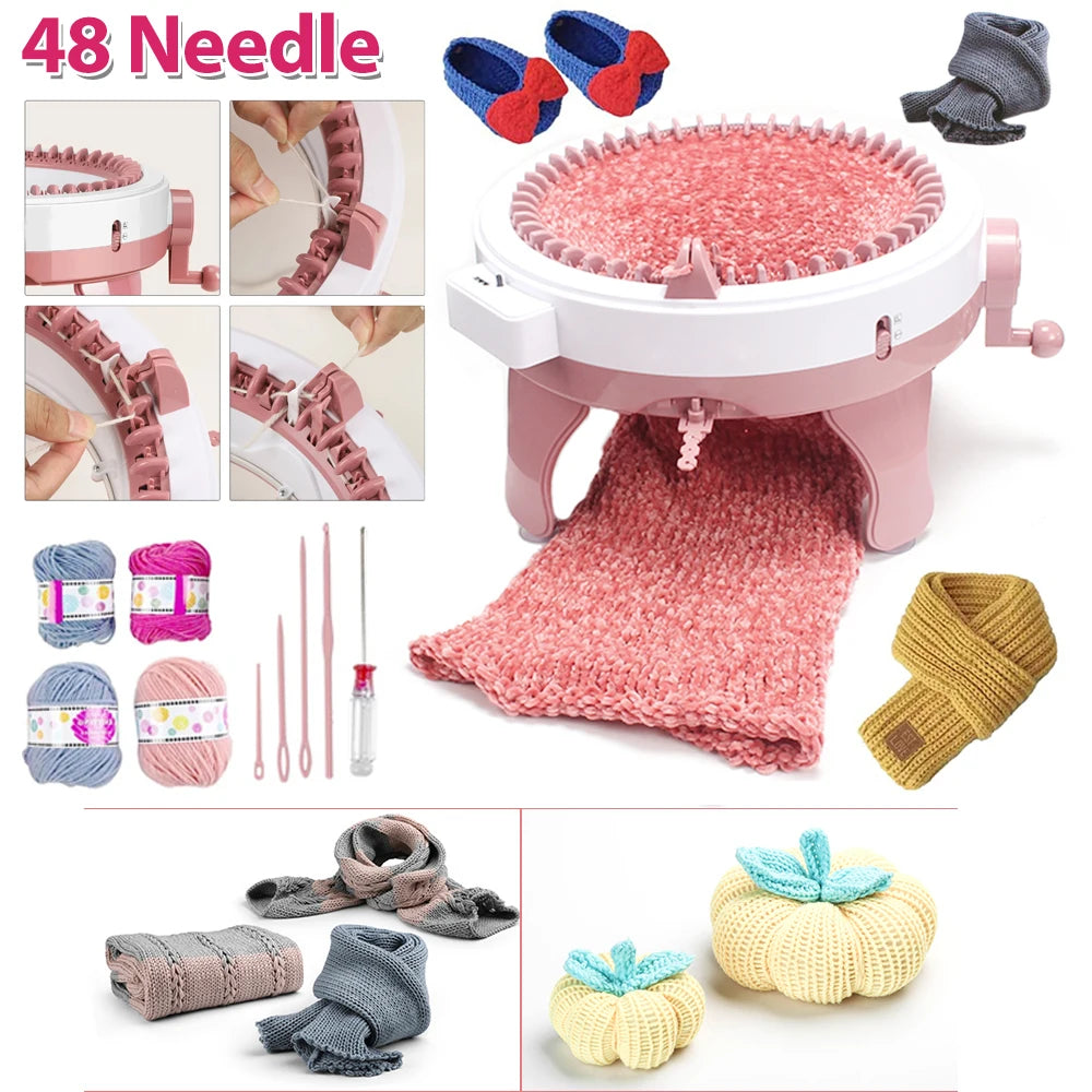 48 Needles Knitting Crochet Machine with Row Counter for Adults US
