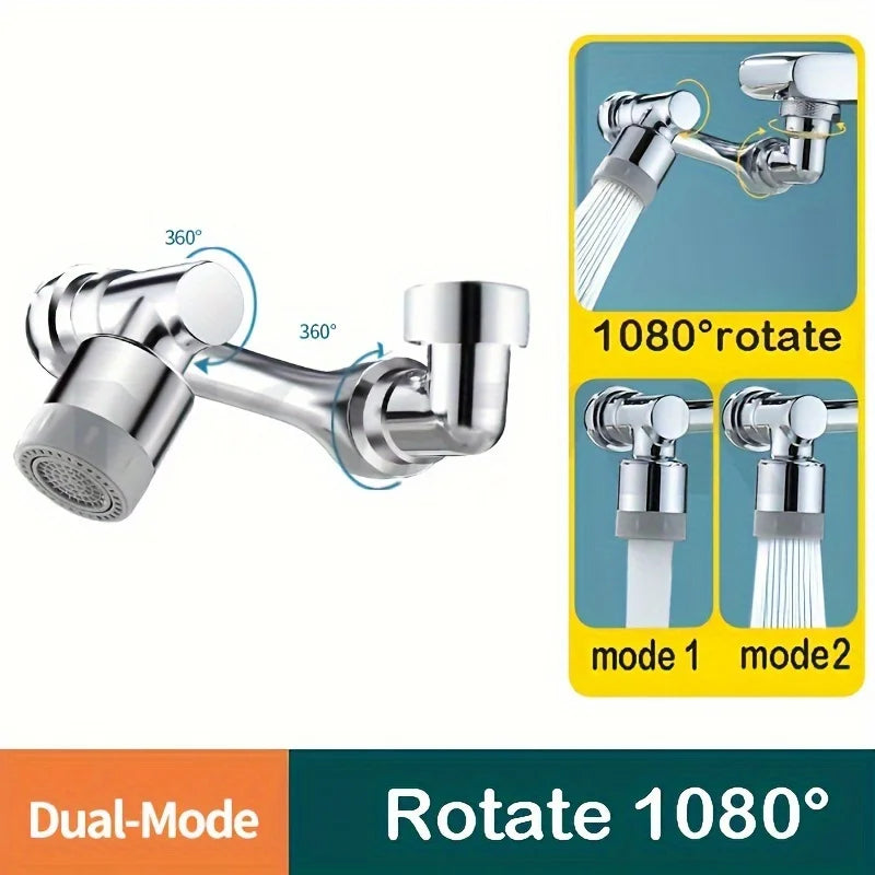 Faucet Extender Robotic Arm 1080° Rotating Universal Faucet Head Swivel Faucet For Kitchen Bathroom Sink