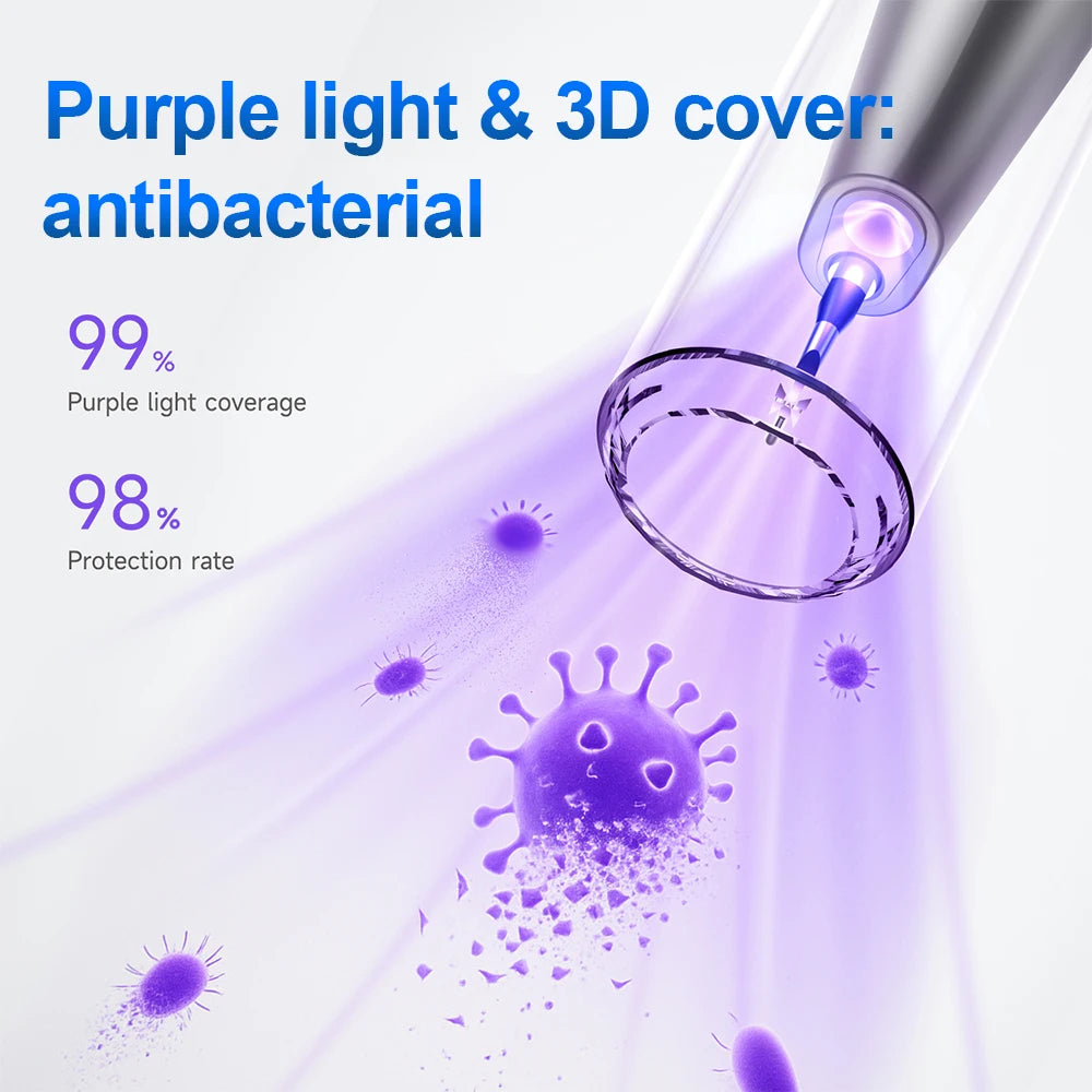 New Visual Ultrasonic Dental Scaler 500W 360°HD Camera Tooth Cleaner with LED Light Dental Stains Tartar Plaque Calculus Removal