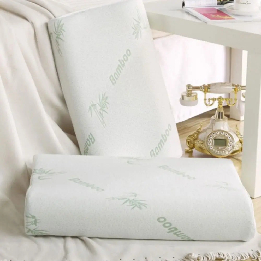 New Slow Rebound Bamboo Fiber Pillow Support NeckRelief Health Care Memory Foam Pillow Soft Comfortable Orthopedic Pillows Home