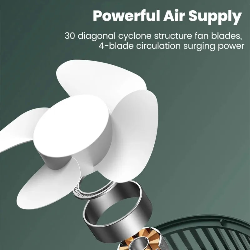 Mini USB Rechargeable Table Fan Portable USB Small Fan Fan for Student Dormitory Computer Summer Gadget Home Desk Office