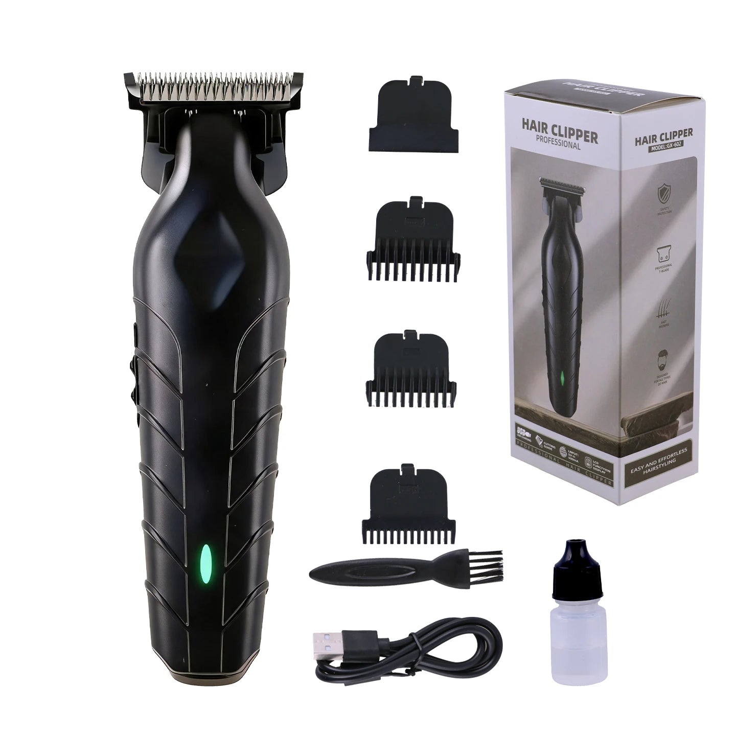 OMUONE Electric Hair Clipper UBS Rechargeable Cordless Beard Trimmer Men Powerful Electric Hair Clipper Trimming Tool