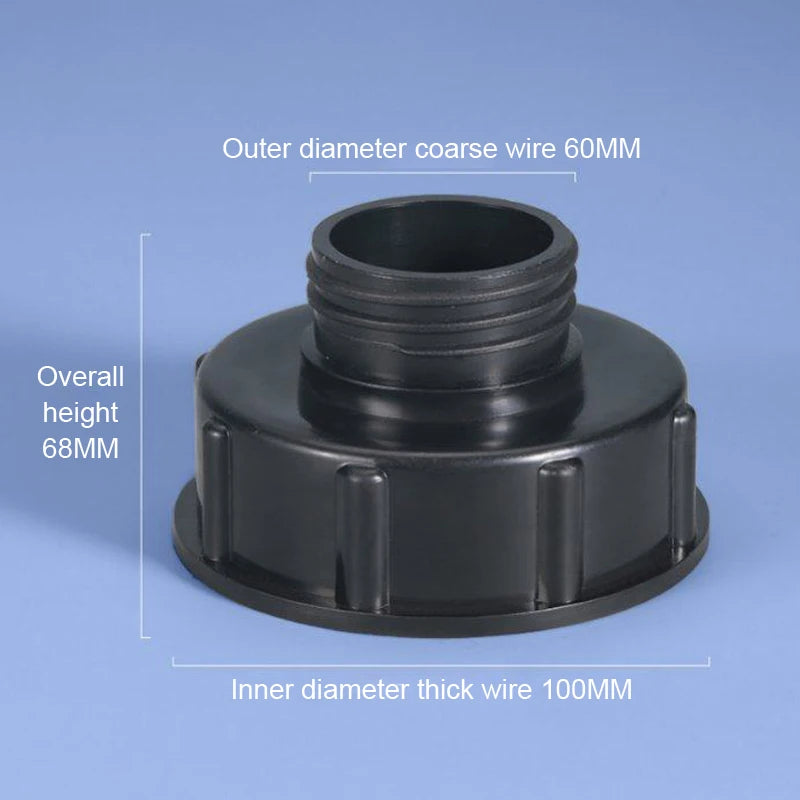 SUSU 1PC IBC Adapter S100xS60 To Dn100 Reduce S60 IBC Tank Connector Adapter Ton Barrel Accessories Valve Adapter