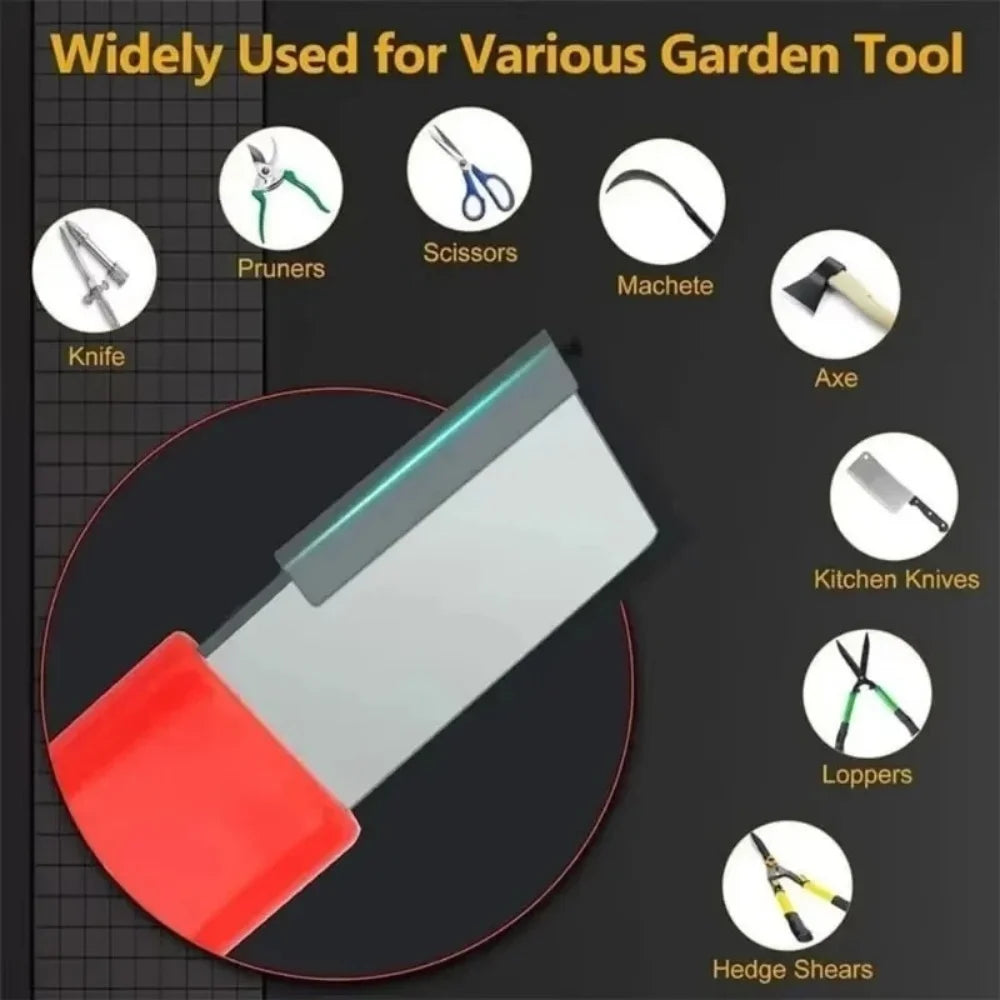 Tungsten Diamond Ceramic Sharpening Stone Professional Knife Scissor Sharpener for Kitchen Garden All Blades Shears Cutting Tool