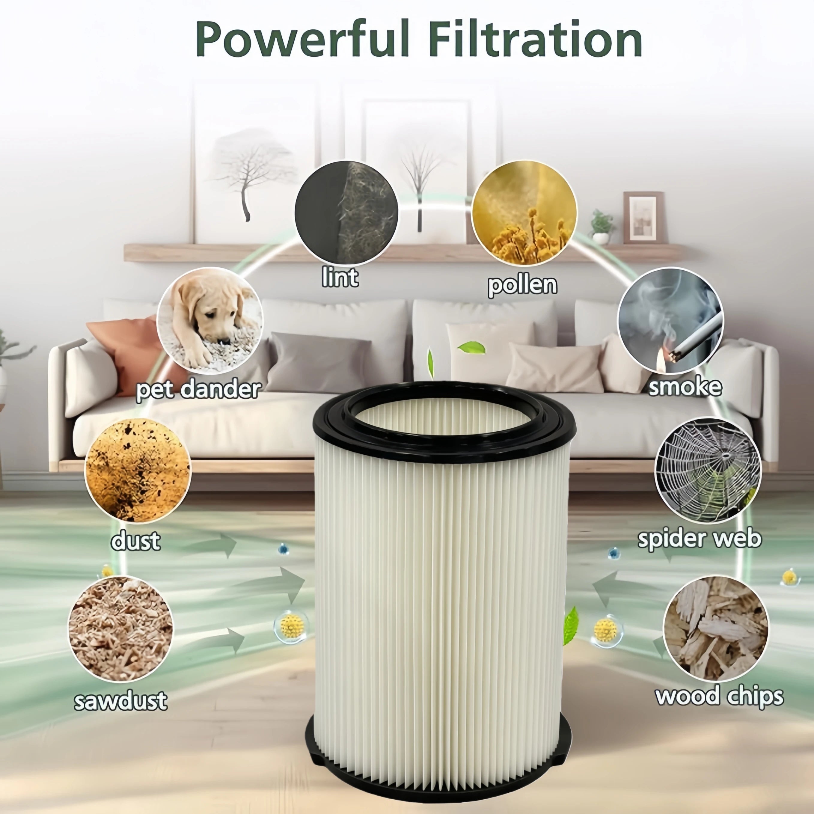 VF4000 Wet/Dry Vacuum Replacement Filter – Easy to Install, High-Efficiency Dust Removal for RIDGID 5-20 Gallon Models