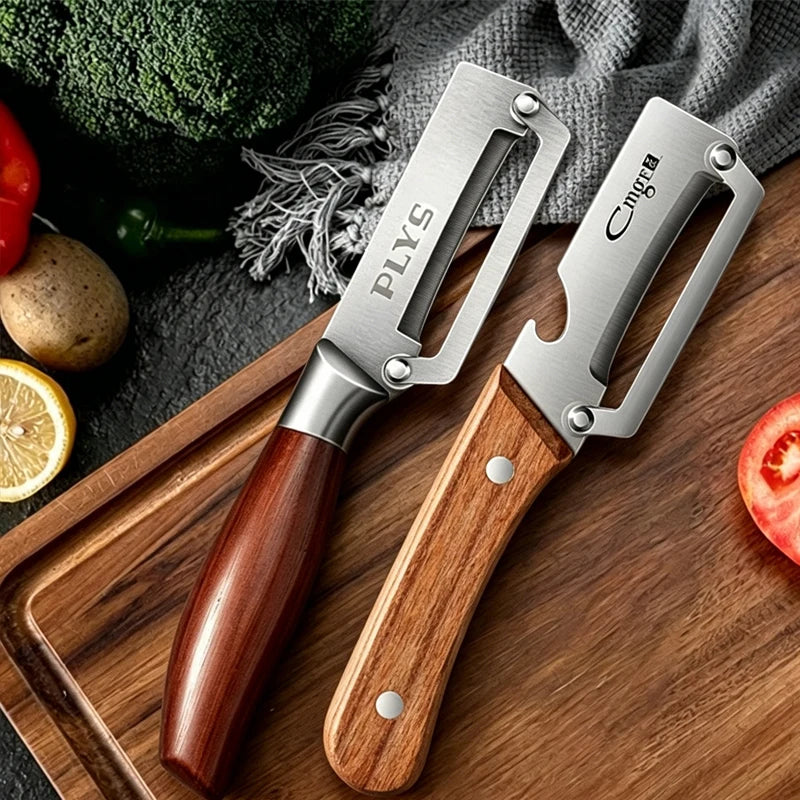 Stainless Steel Peeler for Peeling and Slicing Fruits and Vegetables Multifunctional Vegetable Peeler Kitchen Scraping Tools