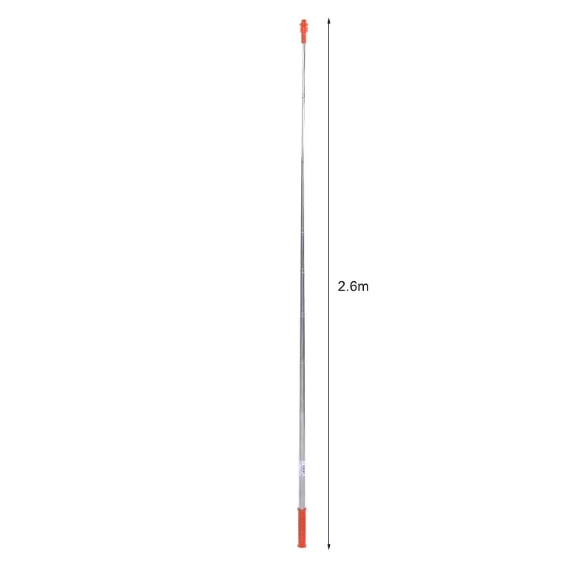 Stainless Steel Sprayer Tube 2.6m Telescopic Spray Rod Outdoor Garden Hand Pressure Sprayer Pesticide Spraying Accessories