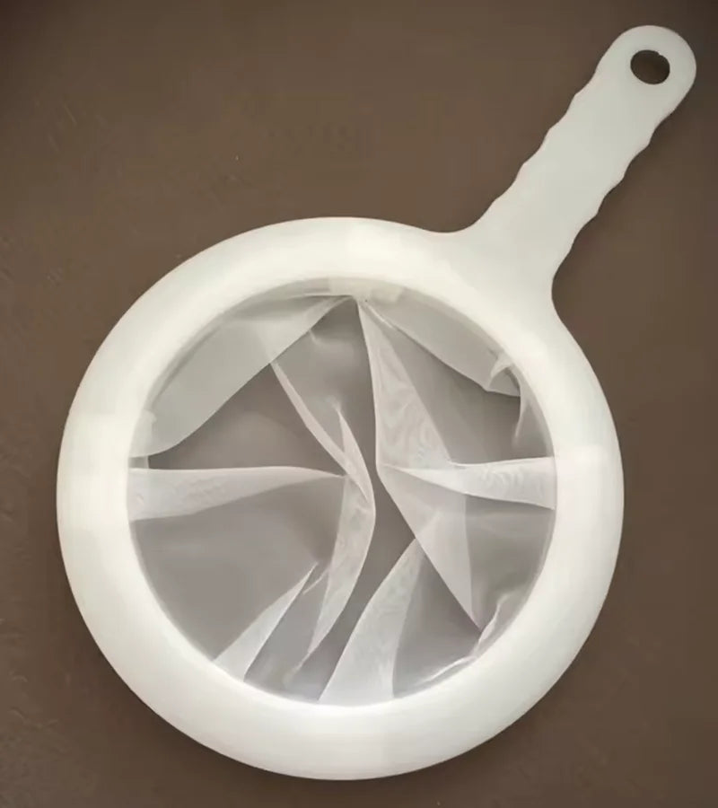 1PC Fine Mesh Strainer Spoon for Coffee, Milk, Soy, and Yogurt 200 Mesh Nylon Filter For Kitchen Dining Gadgets