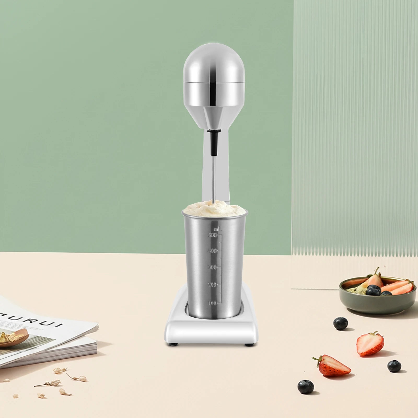 Milkshake Maker+100W Power, Electric Milk Shake Blender Maker+16000/22000rpm Speed, Household Commercial Drink Mixer+500ml Cup Capacity, For Milk Tea Stores Homes Coffee Shops Hotels Restaurants Making Malted Milk Milkshakes