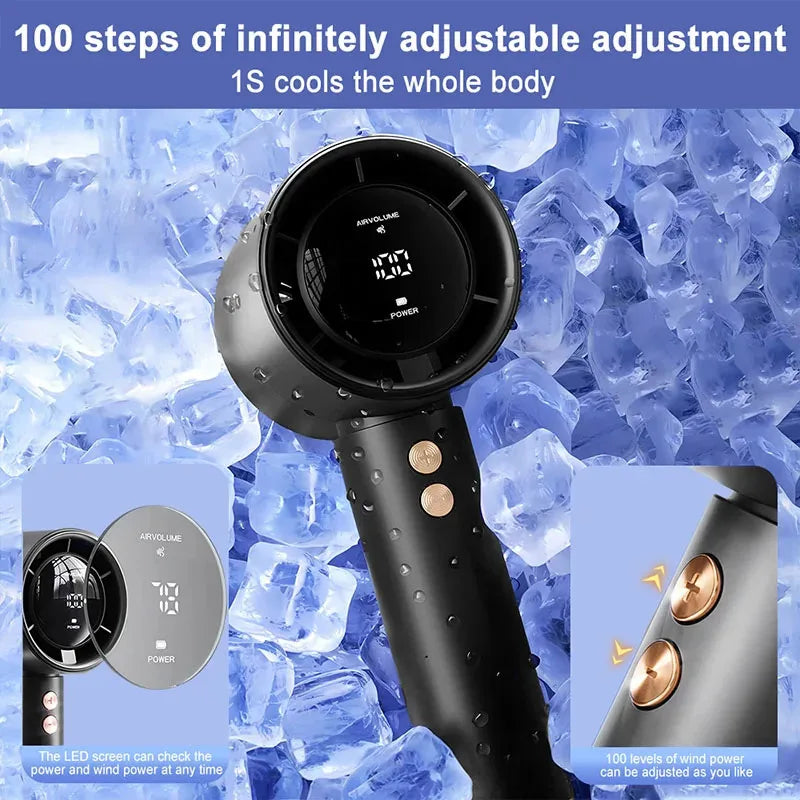Mini Handheld Fan USB Fast Charging Portable High-Speed Mute Air Calculator Fan for Travel And Outdoor Activities