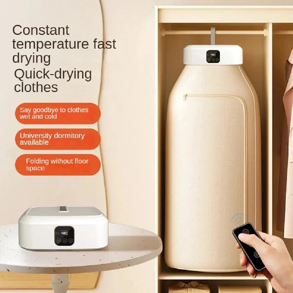 HOMEFISHMultifunctional Dryer Electric Clothes Home Cabinet Floor Machine Dryers Warm Air Dryer With Timing Home with Remote