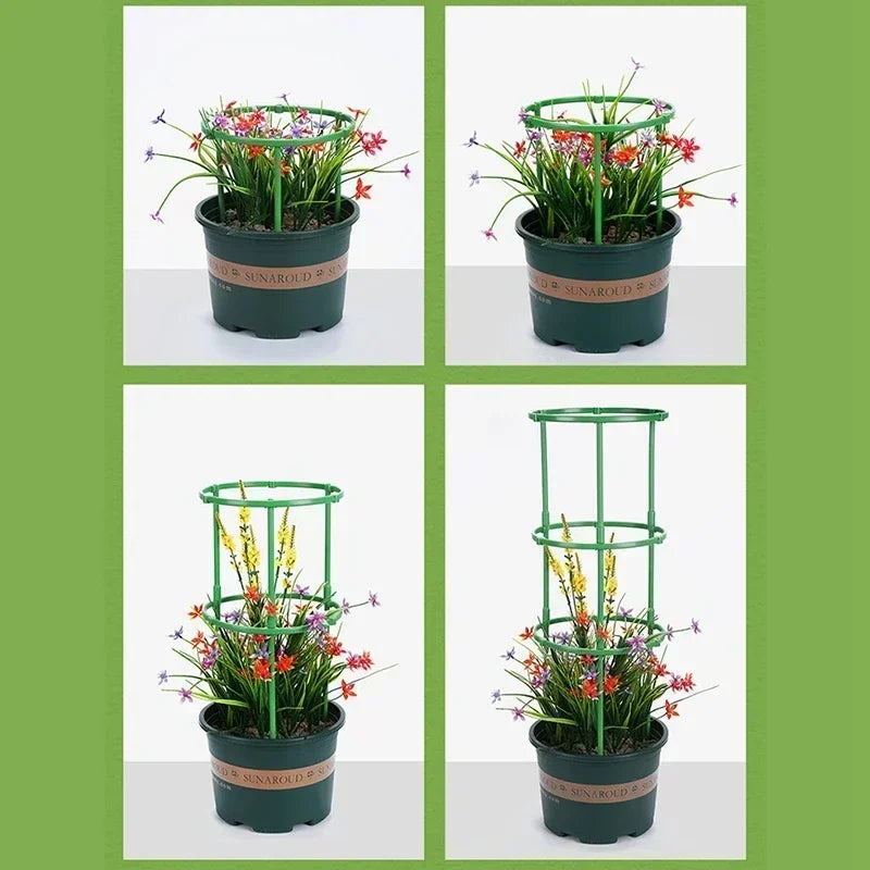 Plant Support Pile Half Round Climbing Vines Stake Bonsai Fixing Rod Garden Plant Stake Holder Flower Ring Support Rack