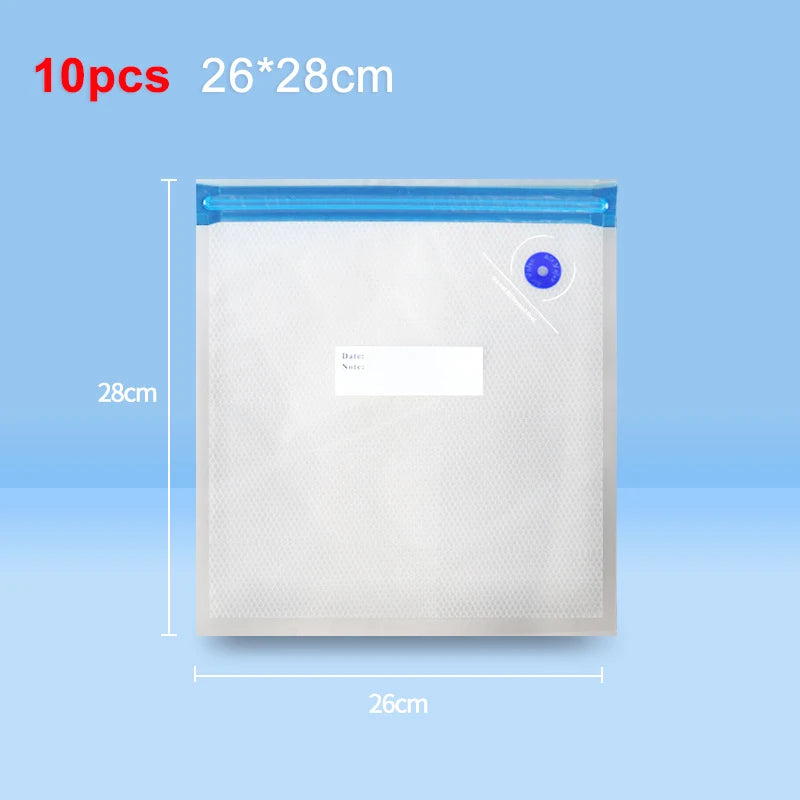 Vacuum Sealer Bags Vacuum Packaging Bag Food Reusable Vacuum Food Fresh Storage Bag BPA Free Vacuum Zipper Bags 10Pcs 30Pcs