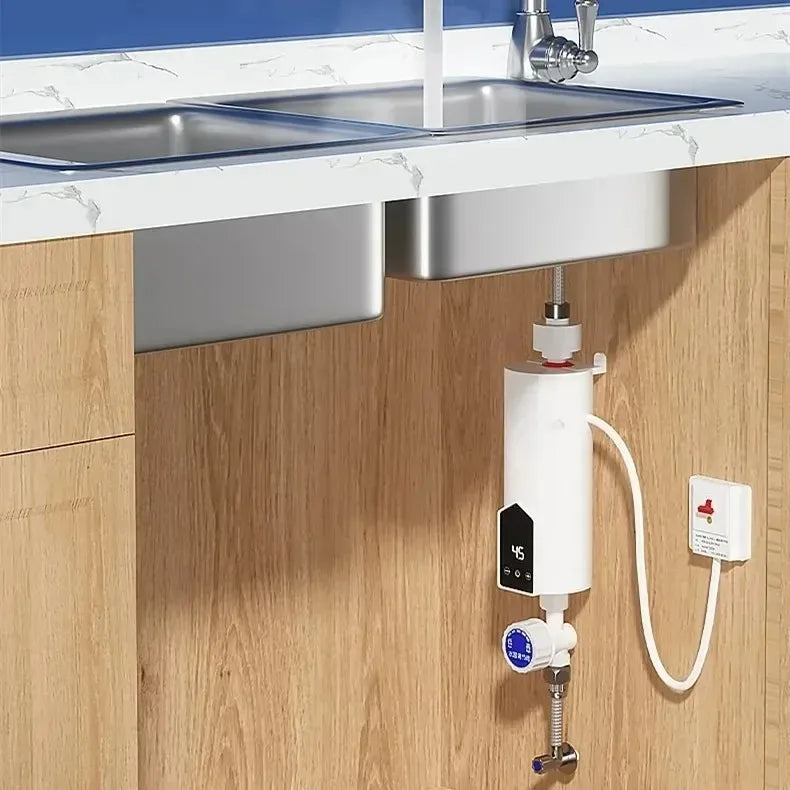 Adjustable Portable Electric Water Heater 3000W-5500W Instant Tankless 220V for Bathroom Shower and Kitchen Sink
