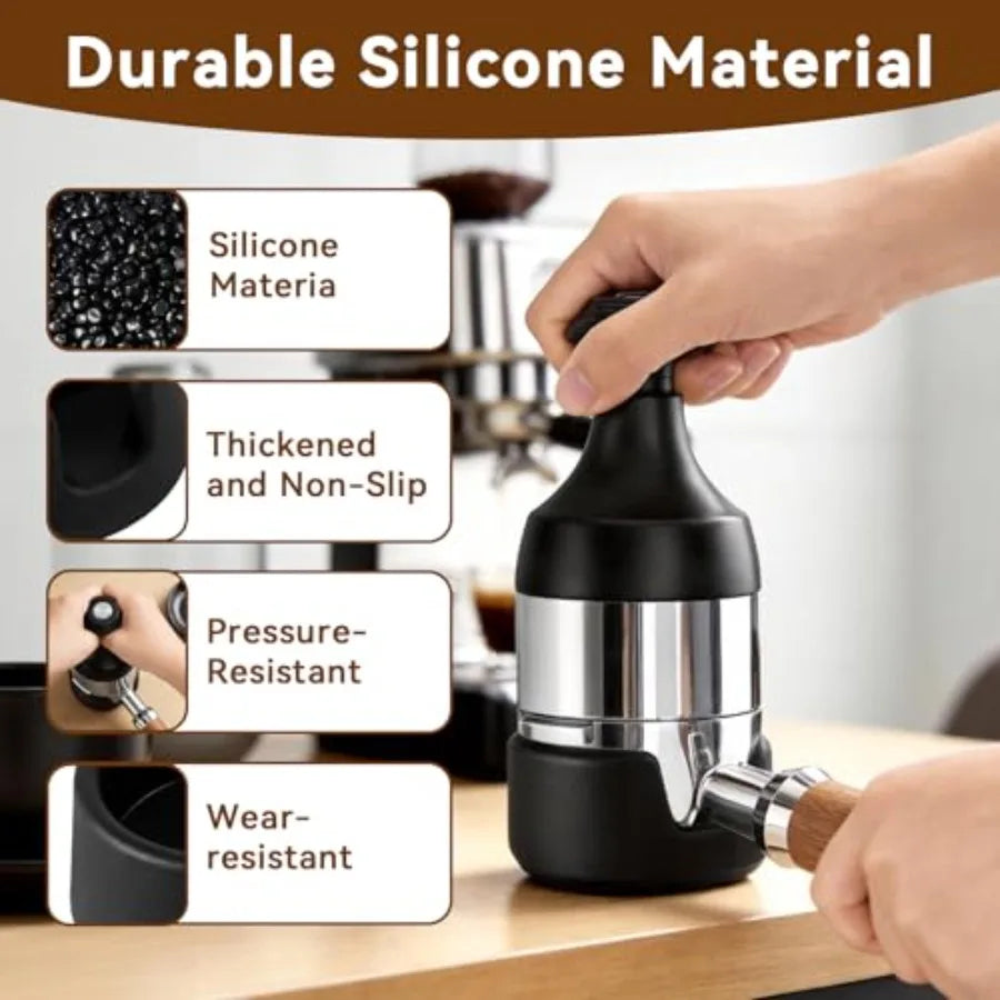 Portafilter Holder with Cleaning Brush and Non-Slip Silicone Tamping Station for Ninja Espresso Machine Luxe Cafe Pro ES601 ES7