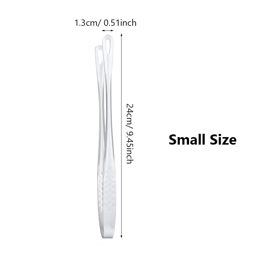 Long Stainless Steel Kitchen Tongs Non-Slip Heat Resistant BBQ Grill Tongs for Steak Seafood Buffet Salad Cooking Tools