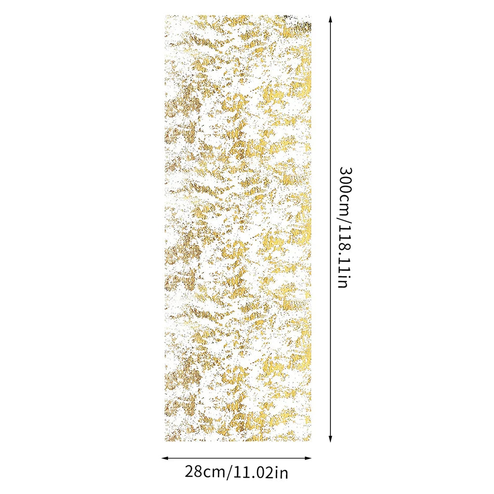 Metallic Gold Table Runner 300*28cm Sequin Glitter Foil Mesh Roll Tablecloth Party Wedding Birthday Table Decoration