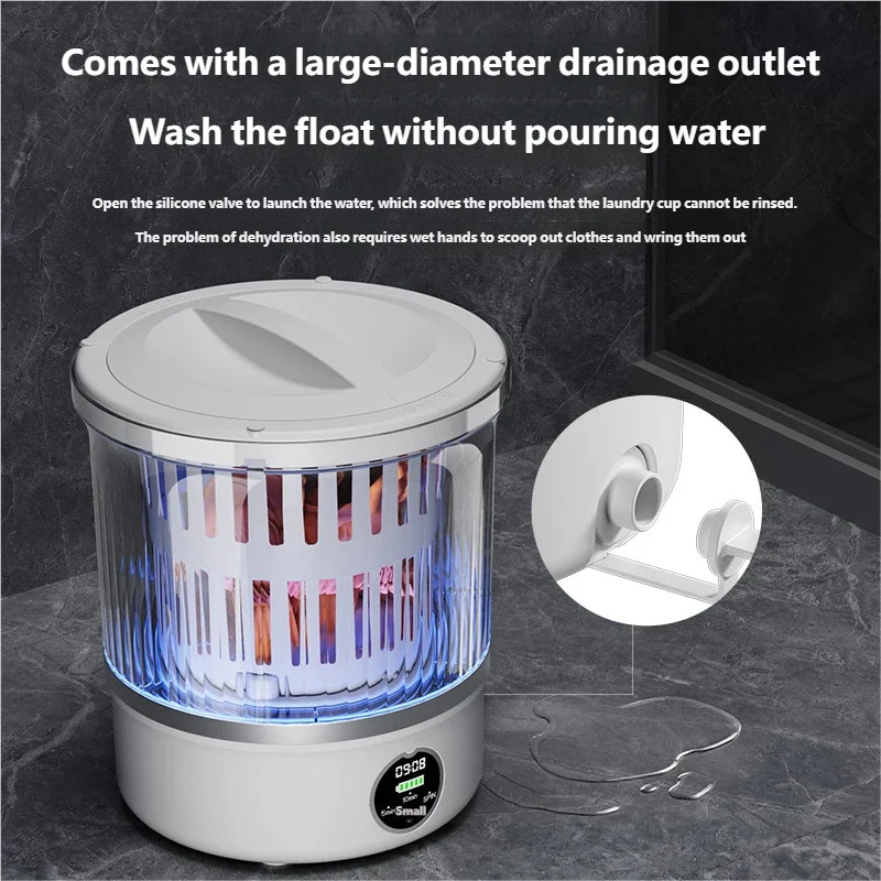 HOMEFISH Dehydrated Underwear Washing Machine Fully Automatic Dormitory Mini Mini Sock and Underwear Washing Machine
