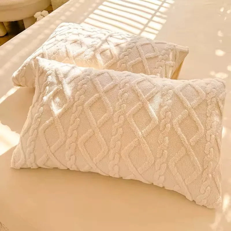 1pcs 2pcs Pillowcase Taff Velvet Pillow Cover 48x74cm Pillowslip Rectangle Cushion Cover Warm Pillow Case Fundas De Almohada