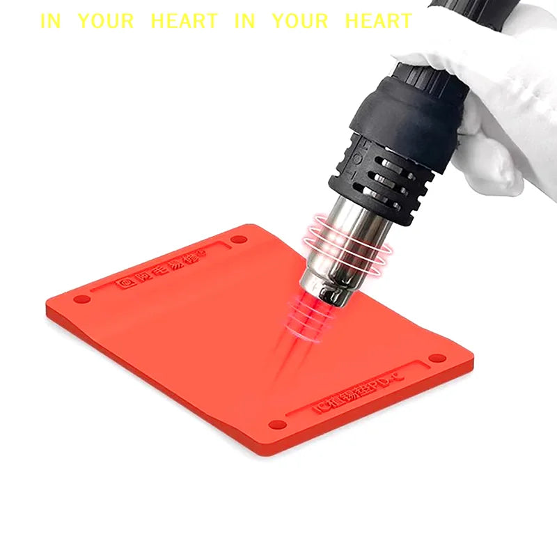 【X】PD-C Planting Tin Pad Reballing Platform Non-Slip Heat Resistance Magnetic Silicon Mat CPU IC BGA Stencils Rework Tools