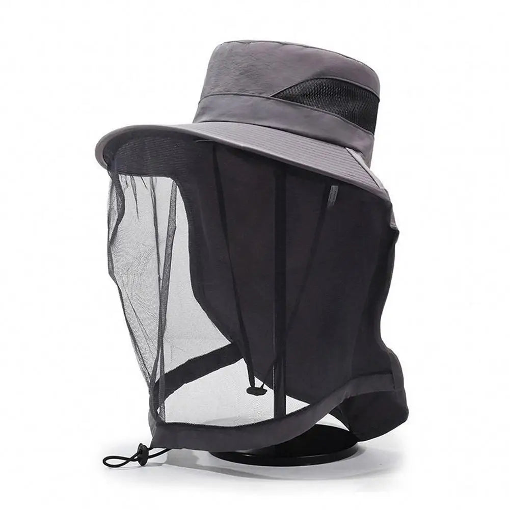 Women's Anti Bee Hat Breathable Mesh Mask Hidden Head Net And Neck Mosquito Proof Hat For Men Women Outdoor