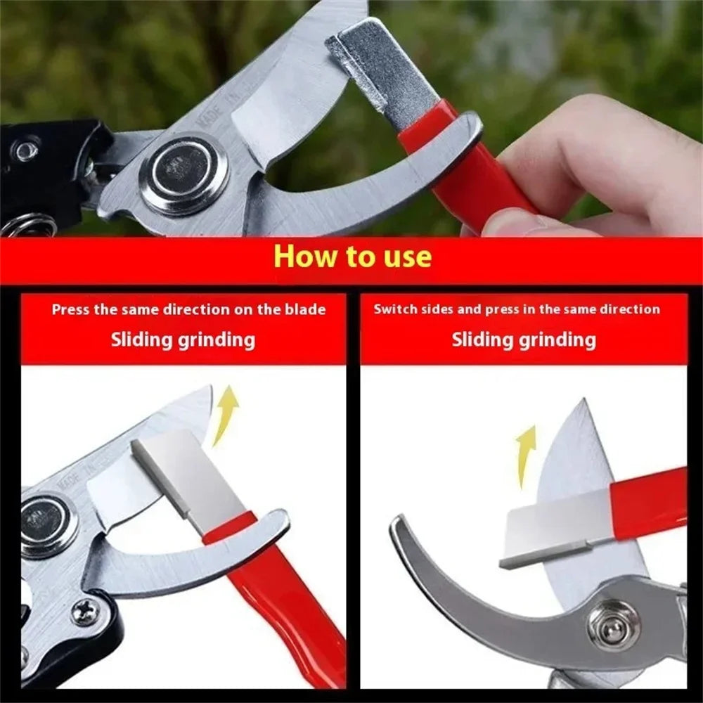 Tungsten Diamond Ceramic Sharpening Stone Professional Knife Scissor Sharpener for Kitchen Garden All Blades Shears Cutting Tool
