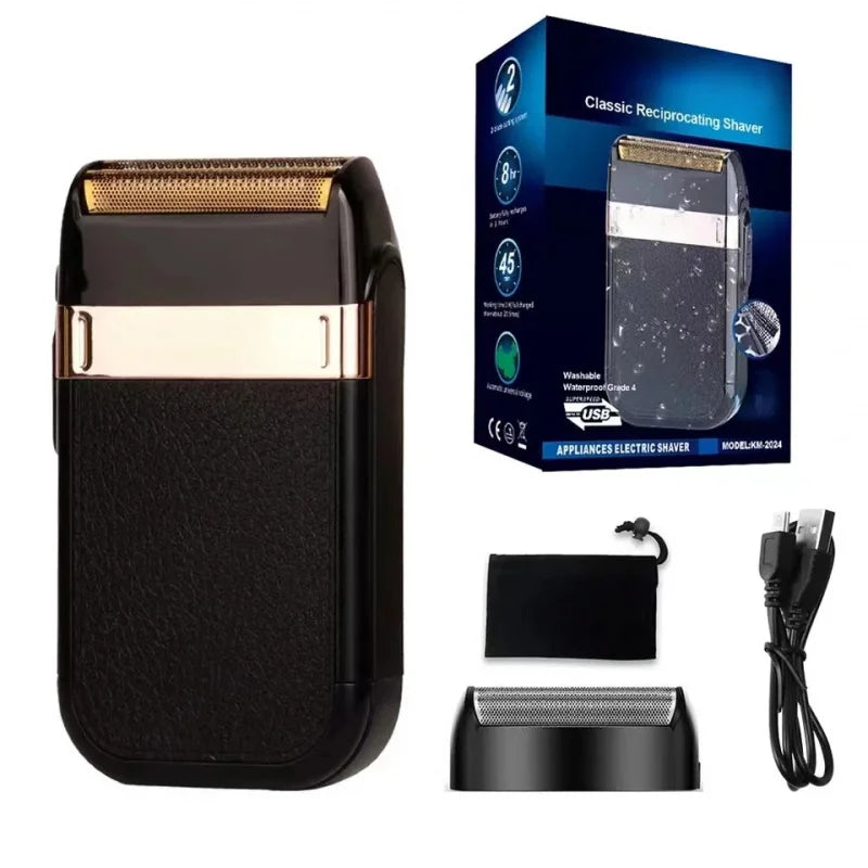 Multi functional men's rechargeable shaver, suitable for trimming hair on the head and face, high-quality gift choice.
