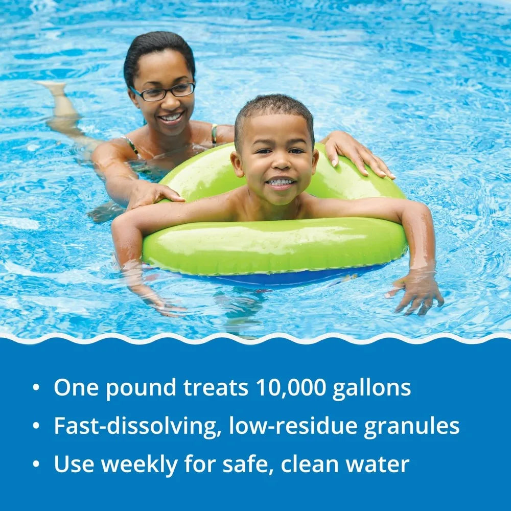 In The Swim Pool Shock 68% Cal-Hypo Granular Sanitizer For Crystal Clear Water Defends Against Bacteria Algae 6/12/24pack