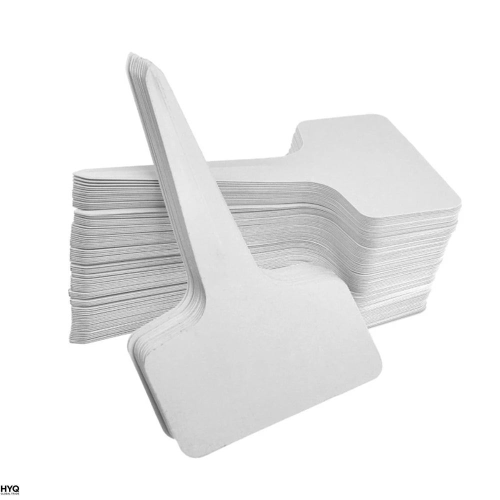Étiquettes de jardin blanches 100 pièces, en plastique étanche, enfichable pour classification plantes