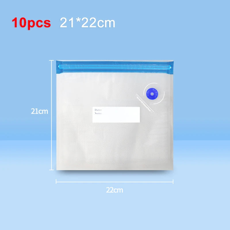 Vacuum Sealer Bags Vacuum Packaging Bag Food Reusable Vacuum Food Fresh Storage Bag BPA Free Vacuum Zipper Bags 10Pcs 30Pcs