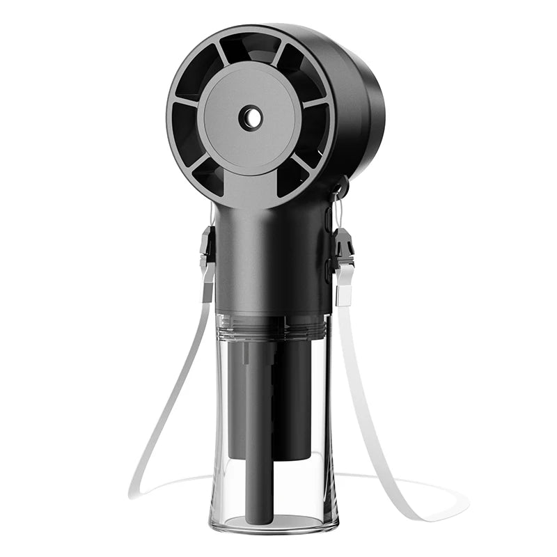 Portable Mini Humidifier Fan Neck Hanging Spray Fan Handheld Water Mist Fan Rechargeable Personal Hand Fan With Water Spray
