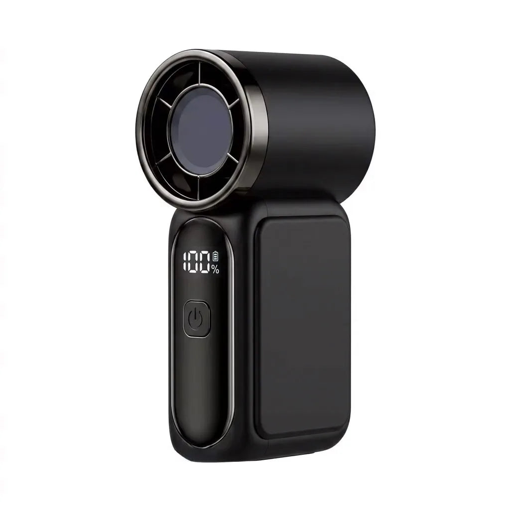 Portable Handheld Fan Mini Personal Fan with LED Display High Velocity Cooling Fan for Travel Outdoor Fun