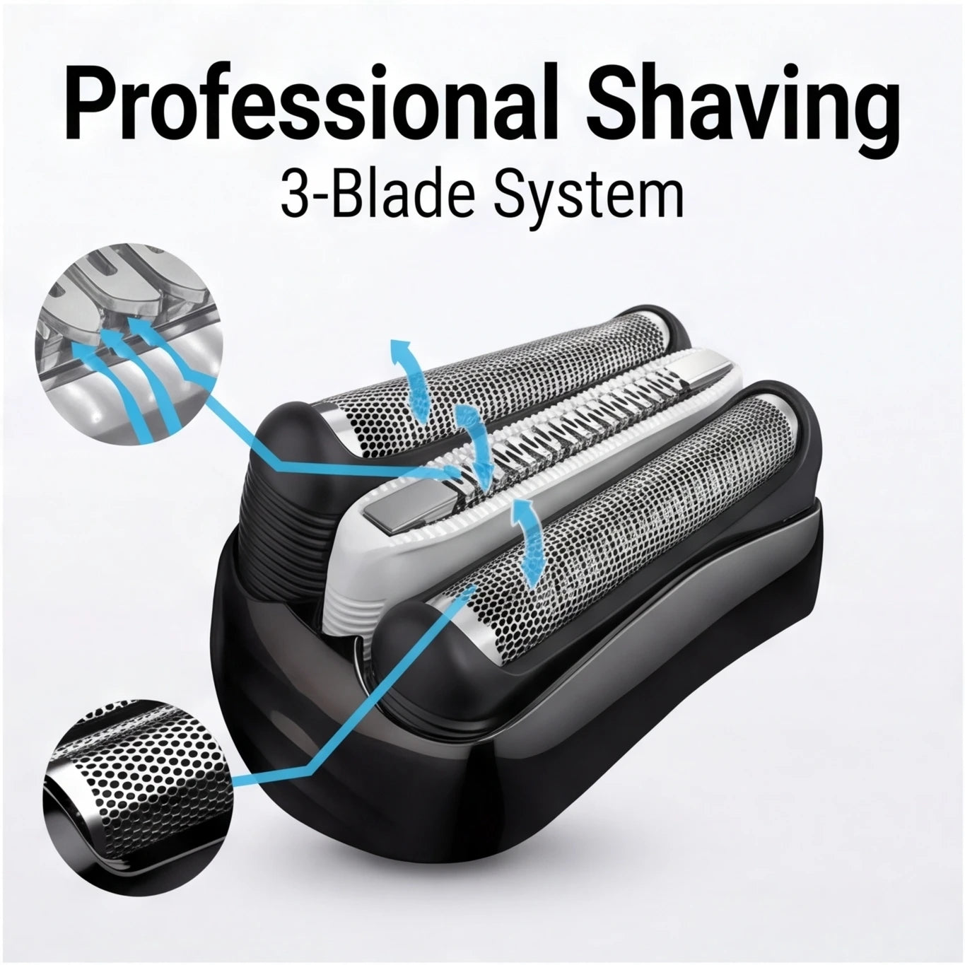 32B Shaver Head Replacement – Foil & Blade Set for Braun Series 3 300S/301S/310S