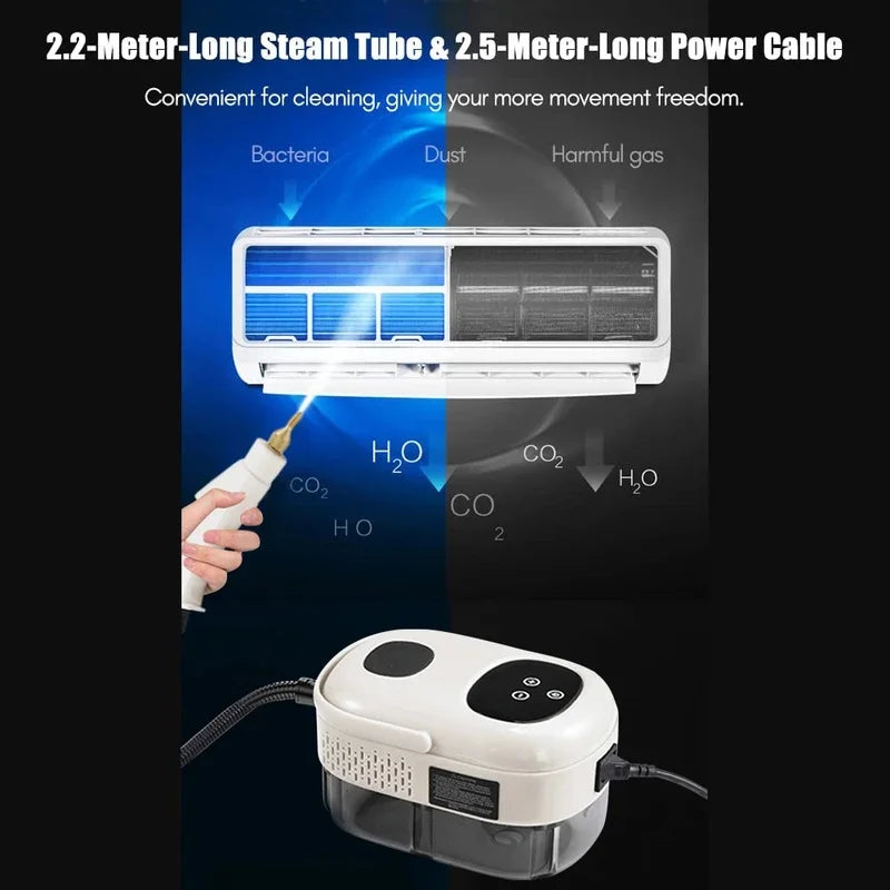 2500W High Temperature Pressurized Steam Cleaner Multi - Purpose for Air Conditioning Hood Car Home Appliance Cleaning