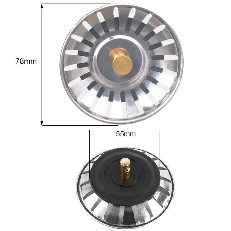 2pcs Kitchen Sink Strainer Stopper Waste Plug Sink Filter Filtre Sink Strainer Filter Floor Drain Kitchen Tools