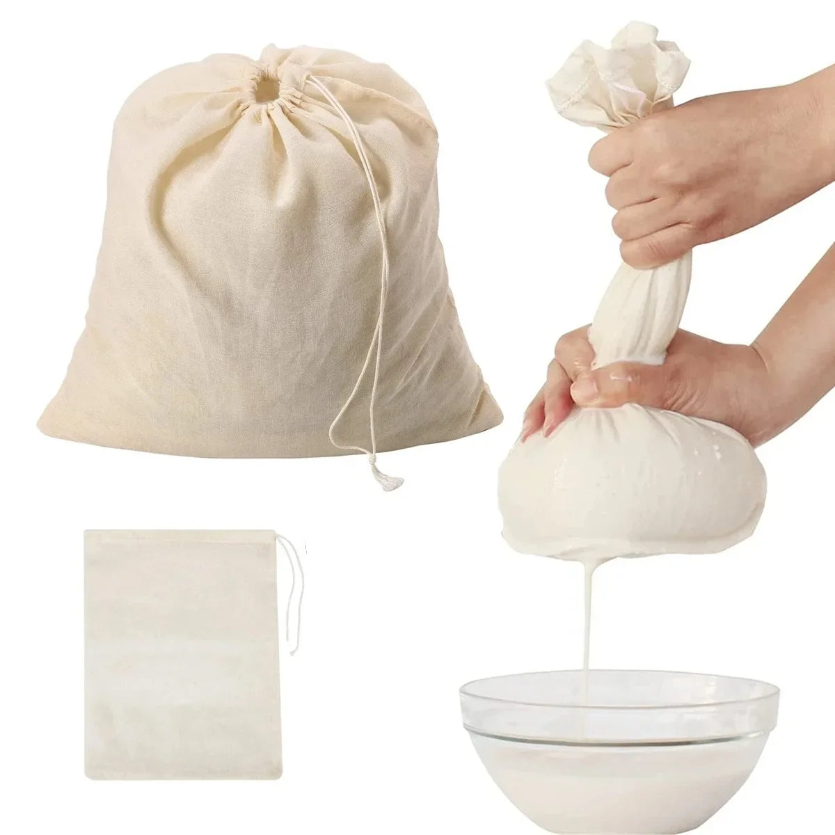 Cotton Cream Cheese Slicer Gauze Kitchen Items Tofu Filter Cloth Butter Milk Coffee Tools Gadgets Dining Bar Home Garden Slice