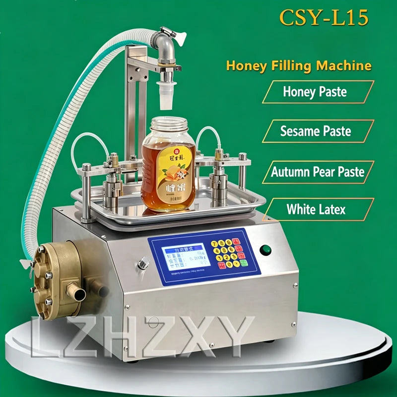 CSY-L15 Flow Weighing Type Fully Automatic Dispensing Filling Machine Honey Sesame Sauce Edible Oil Glue Viscous Liquid