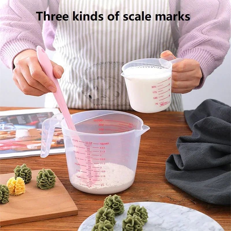 250/500/1000ML Measuring Cups Easuring Cup Plastic Jug Digital Kitchen Tools Scale Baking Tools Timer Accessories FK037
