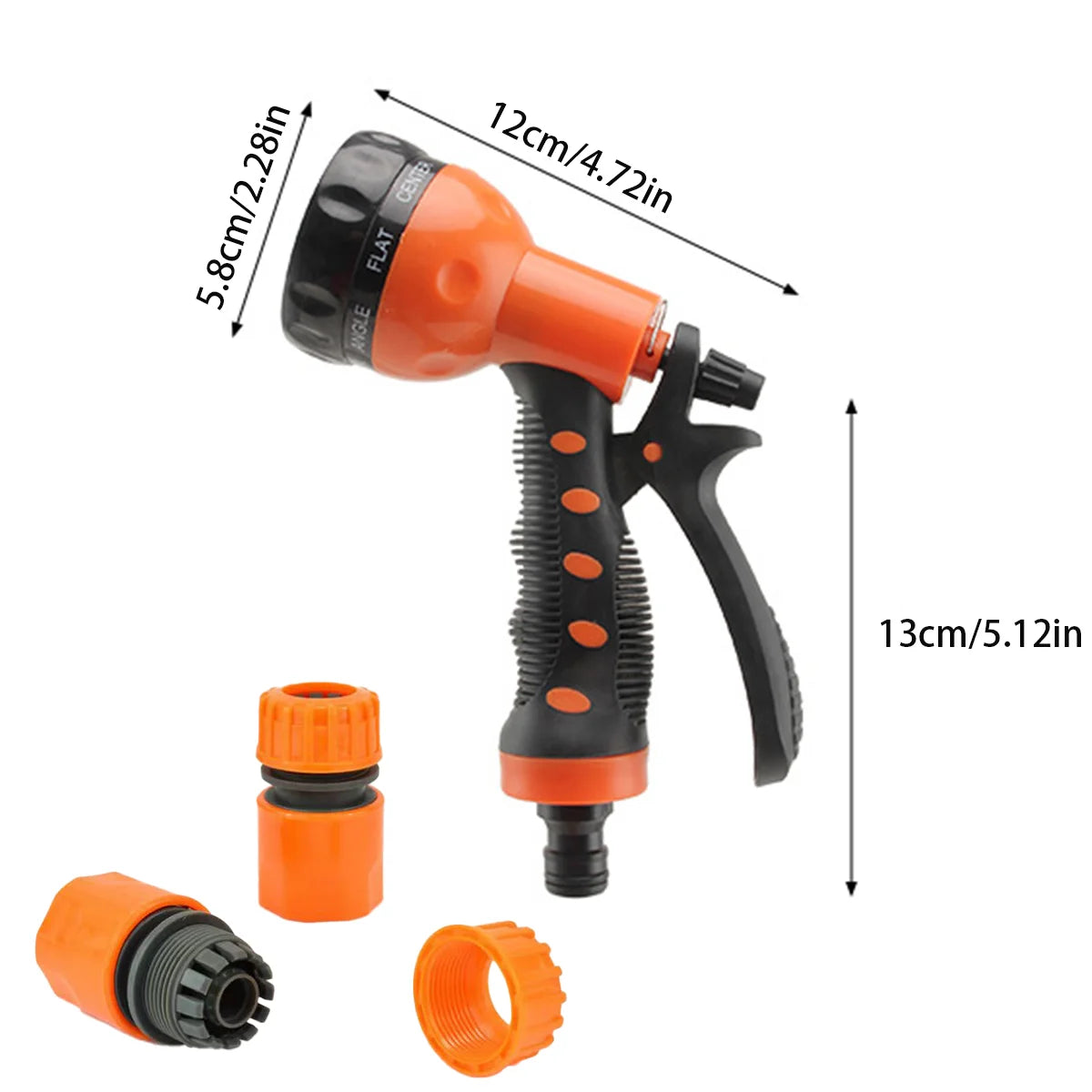 High-Pressure Garden Spray Gun for Outdoor Watering - Adjustable Nozzle, Multi-Purpose Sprinkler Head for Outdoor Landscaping