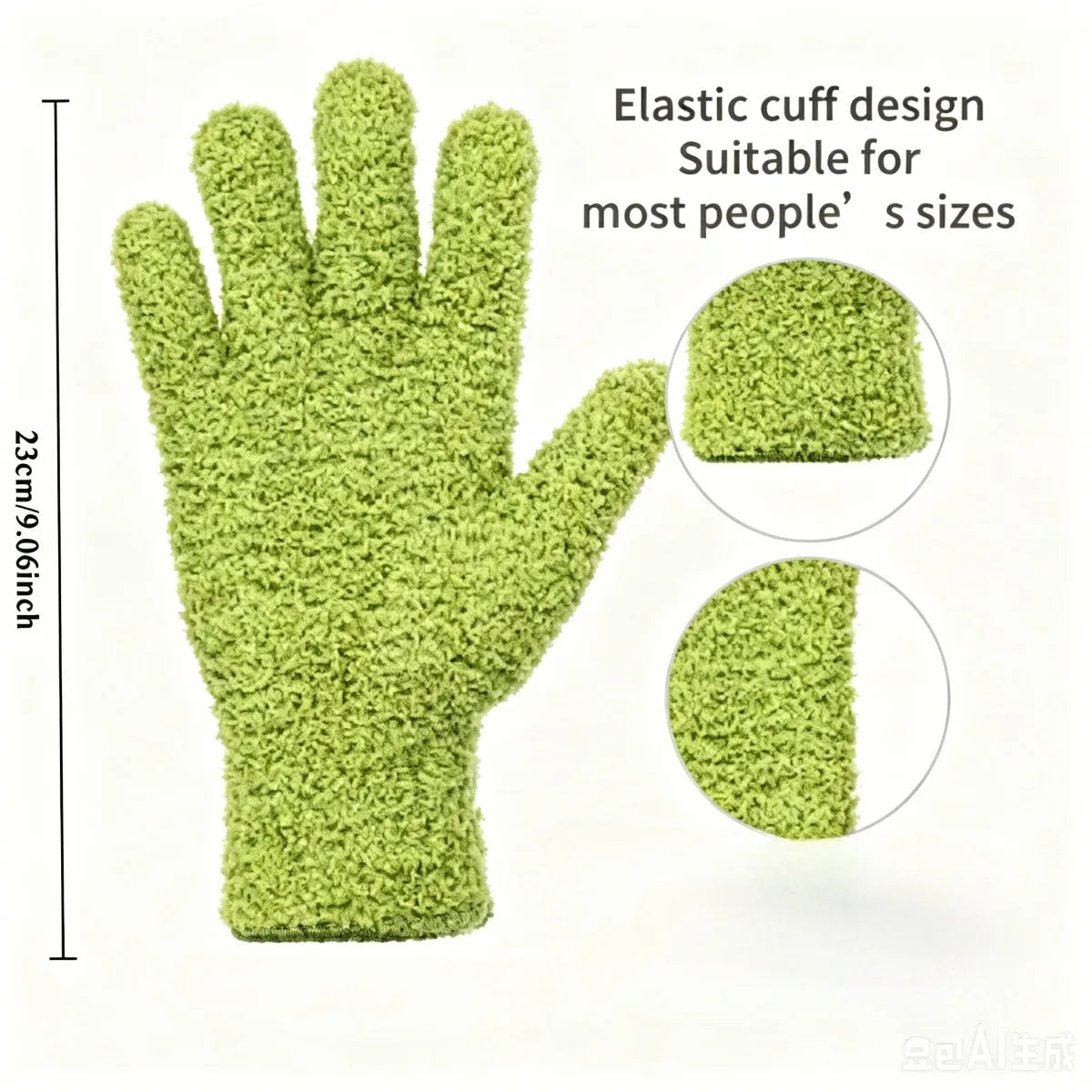 1 Pc Stretchable Breathable Microfiber Dusting Glove Non-Waterproof Cleaning Gloves for Cars Boats RVs Pools Home Kitchen