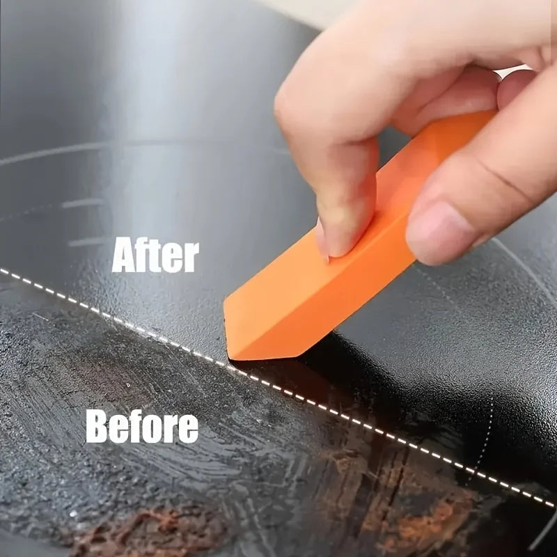 5Pcs Effortless Rubber Scrubber Magic Cleaning Eraser - Safe Uncharged Stain and Rust Remover for Bathroom Glass, Kitchen Pots