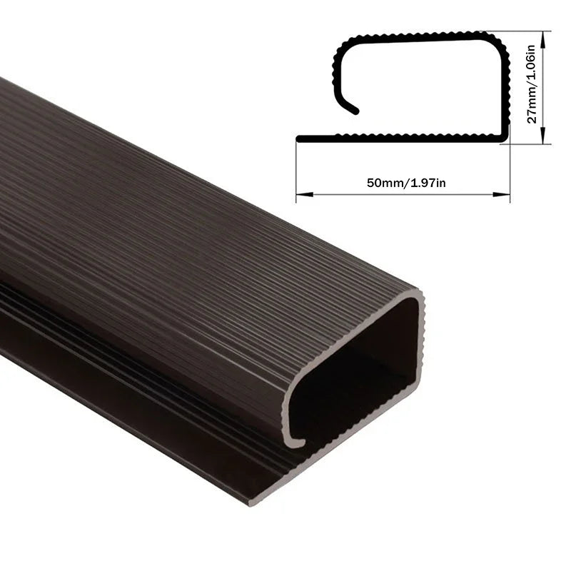 Self-Adhesive Under Desk Cable Raceway – 40cm/15.75in PVC Cord Organizer Strip, Hide Wires for Office and Home