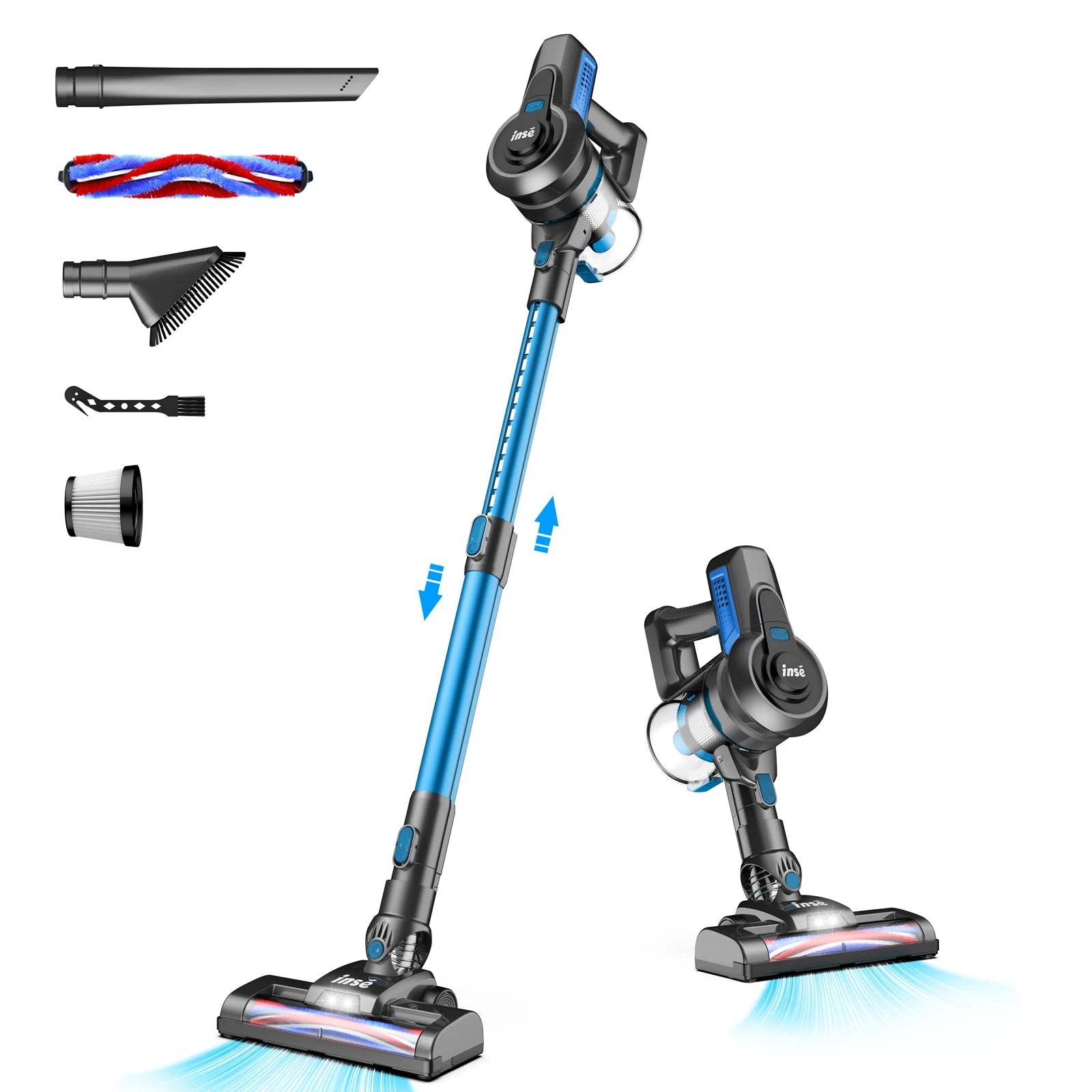 INSE N650 Cordless Vacuum Cleaner, 25Kpa Lightweight Stick Vacuum, Up to 45 Min