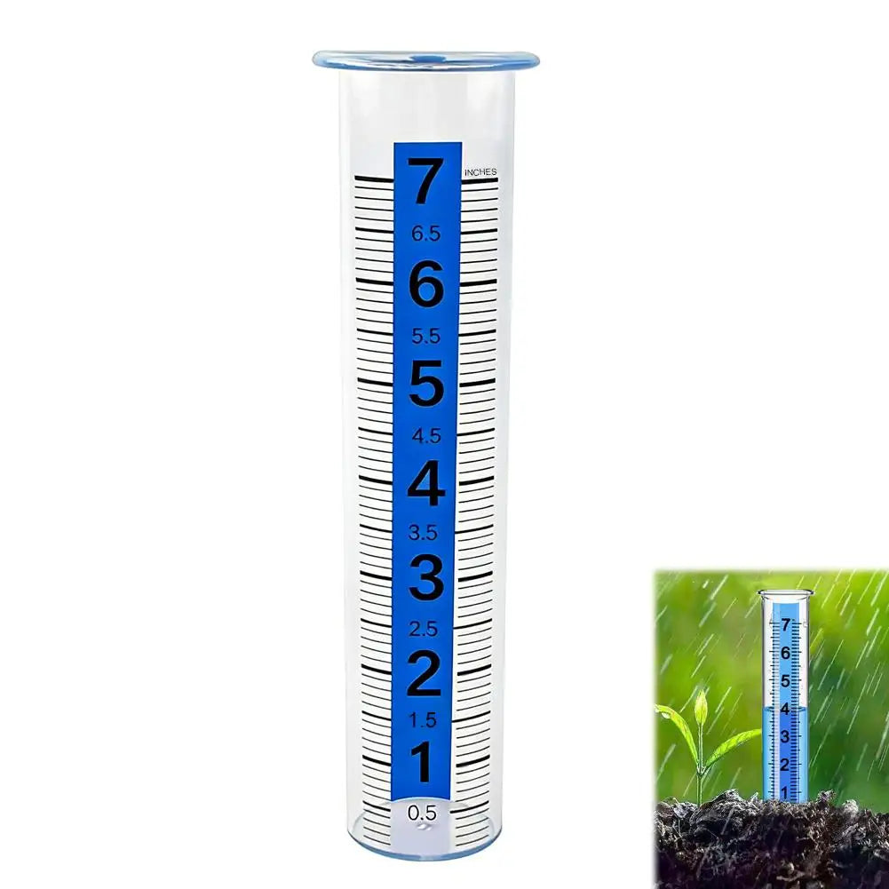 1/2PCS Rain Gauge 7" Capacity Clear Water Gauge for Rain with Large Numbers Scale Crack-Resistant Outdoor for Yard Garden Lawn