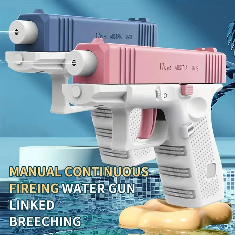 Rechargeable Electric Water Gun, Automatic & Manual Dual Mode Water Blaster, 32 FT Long Range Water Toy for Kids Adults