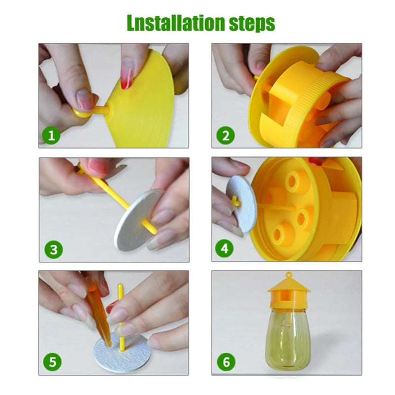 1PCS Wasp Trap Fruit Fly Flies Insect Bug Hanging Honey-Trap Catcher Killer