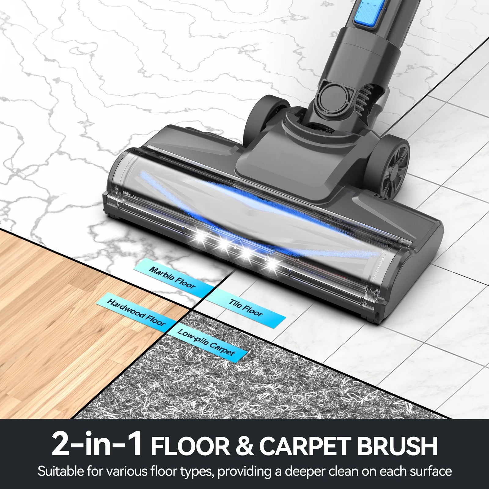 INSE N5T Cordless Vacuum Cleaner Original Accessories for N5T Vac Cleaner Battery HEPA Floor Brush Host Header Replacement Parts