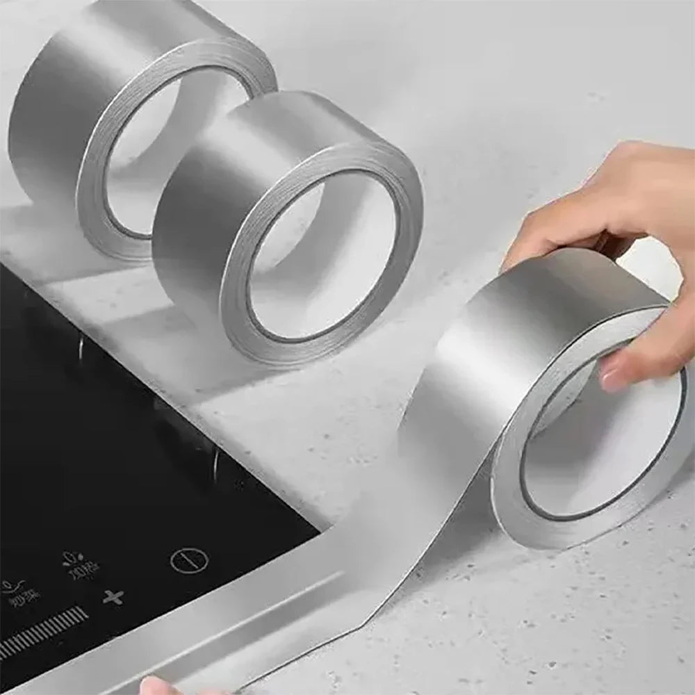 Aluminum Foil High-Temperature Tape Cooktop Self-Adhesive Greaseproof Anti-Mold Moisture-Proof Stickers For Countertops Kitchen