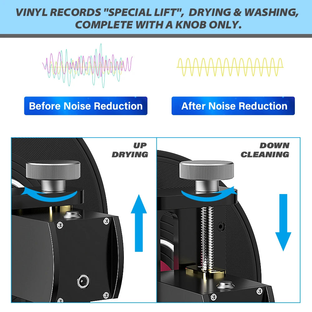 Record Rotat Bracket 2 Revolutions/Min With 6 Transparent Waterproof Clips 100V-240V Adapter For More than 6L Ultrasonic Cleaner